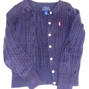 Navy Blue Polo Sweater.